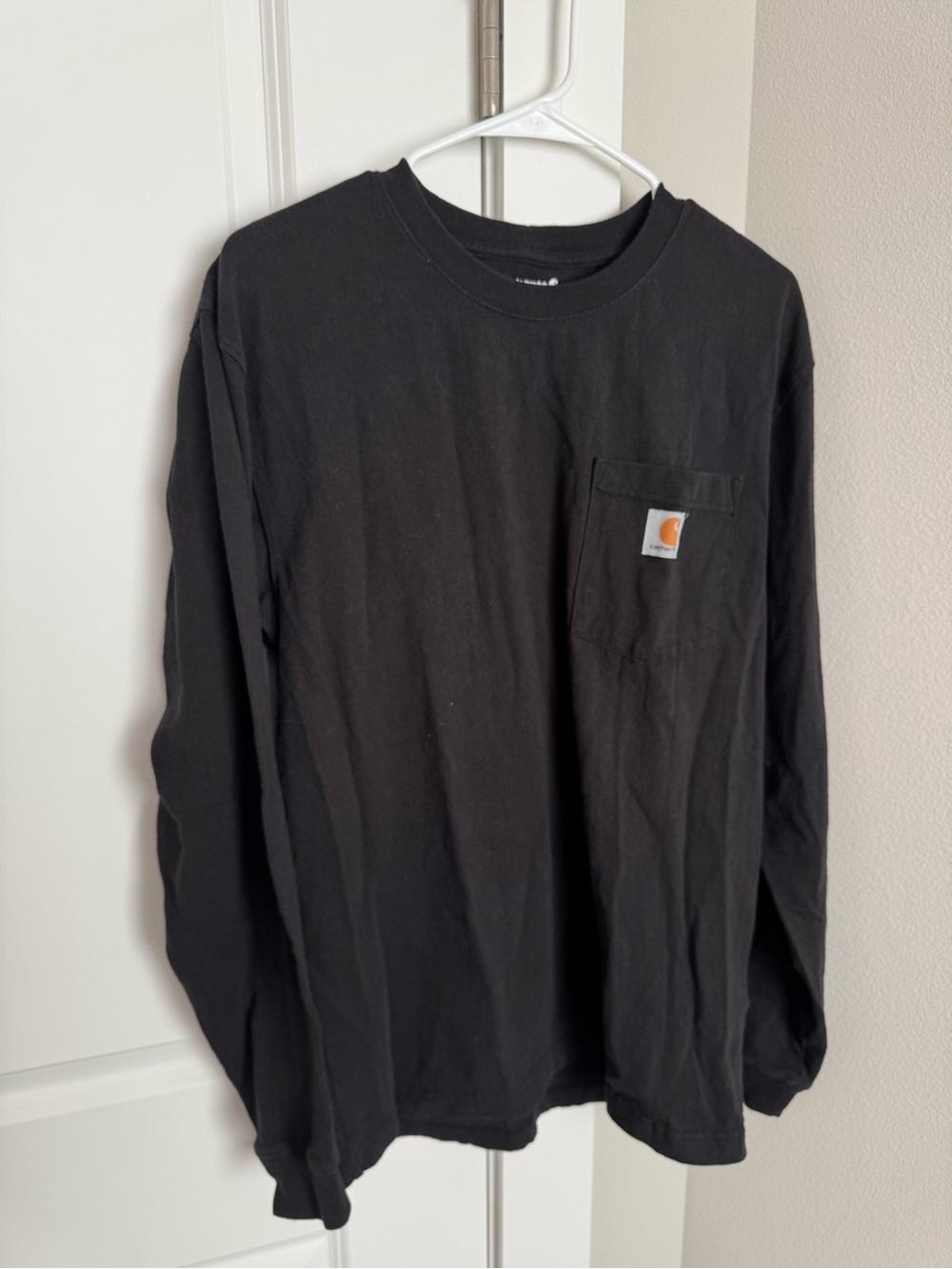 Carhartt Black Long Sleeve Pocket Tee Small